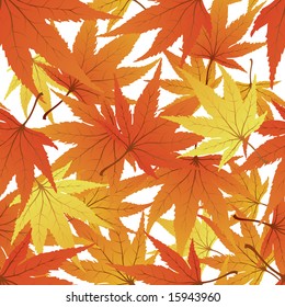 Maple seamless foliage. For easy making seamless pattern just drag all group into swatches bar, and use it for filling any contours.