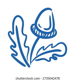 maple seed hand draw style icon vector illustration design