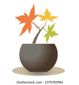 Maple Seedling - Bonsai Logo Style