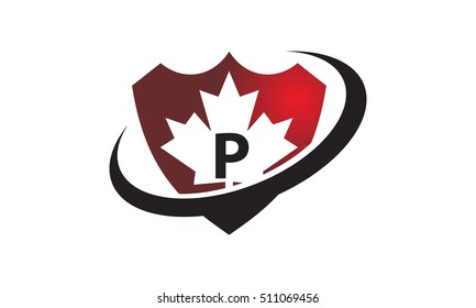 Maple Shield Swoosh Initial P