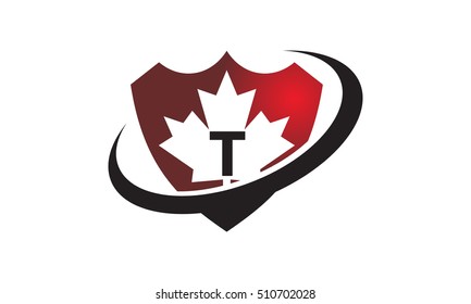 Maple Shield Swoosh Initial T 