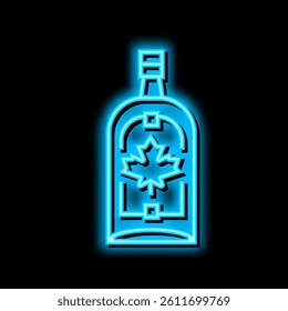 maple spirits neon light sign vector. maple spirits illustration