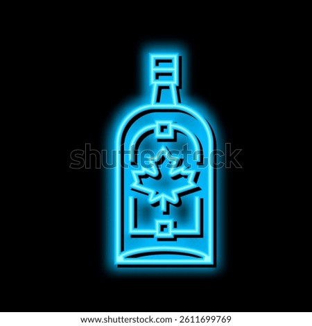 maple spirits neon light sign vector. maple spirits illustration
