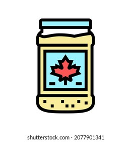 Maple Sugar Bottle Color Icon Vector. Maple Sugar Bottle Sign. Isolated Symbol Illustration