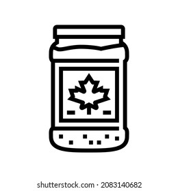 Maple Sugar Bottle Line Icon Vector. Maple Sugar Bottle Sign. Isolated Contour Symbol Black Illustration