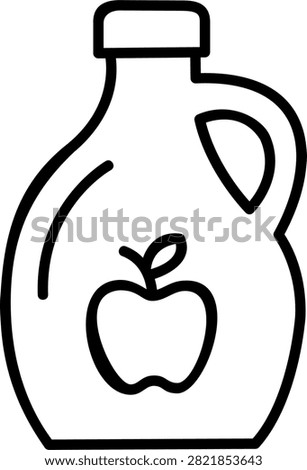 Maple syrup bottle food line icon