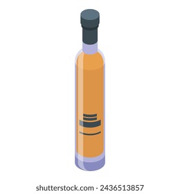 Icono de botella de jarabe de arce vector isométrico. Extracto azucarado natural. Condimento de postre