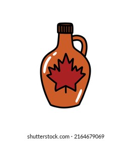 maple syrup doodle icon, vector illustration