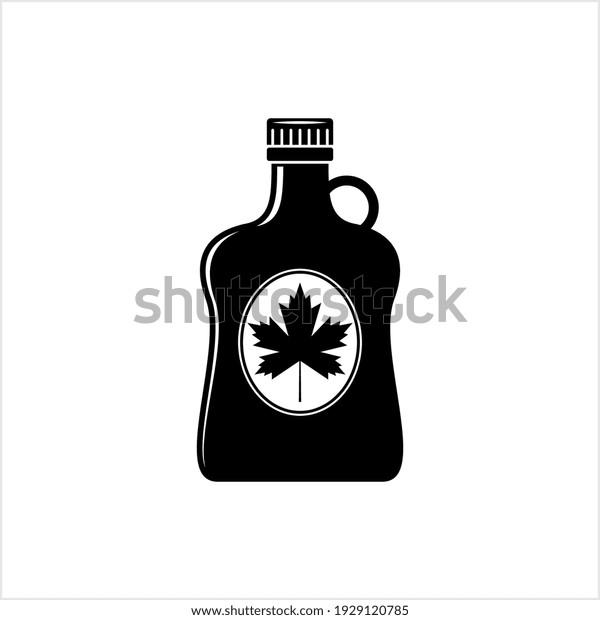 Maple Syrup Icon, Bottle Of Maple Tree Syrup\
Vector Art Illustration