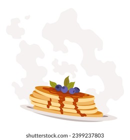 Ahornsirup-Symbol. Droplet und fließender Nektar aus Pfannkuchen. Cartoon-Naturdesign-Elemente, frisch und geschmackvoll einzeln auf weißem Hintergrund