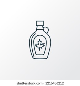 Maple syrup icon line symbol. Premium quality isolated bottle element in trendy style.