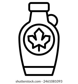 Maple Syrup icon line vector illustration