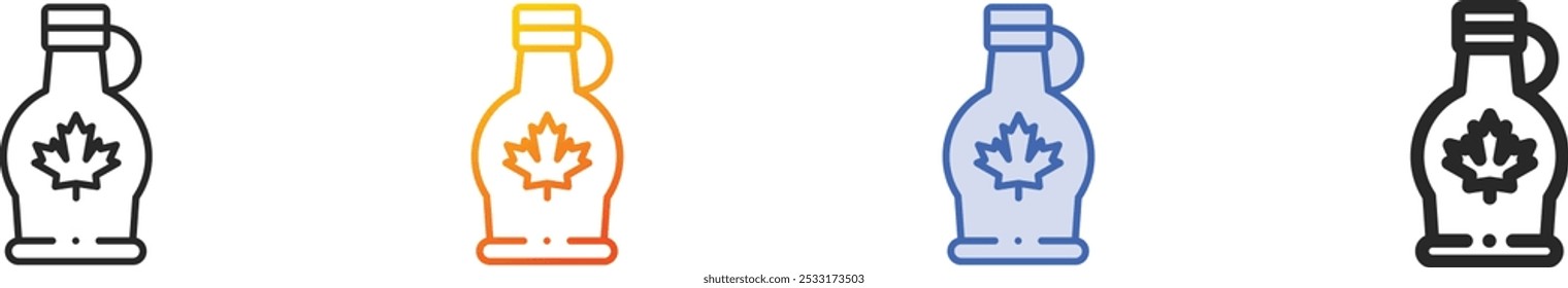 maple syrup icon.Thin Linear, Gradient, Blue Stroke and bold Style Design Isolated On White Background