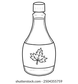 maple syrup illustration hand drawn outline vector