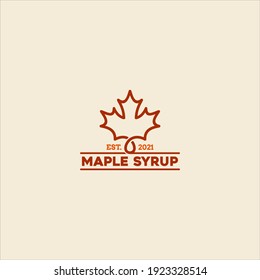 maple syrup logo design template