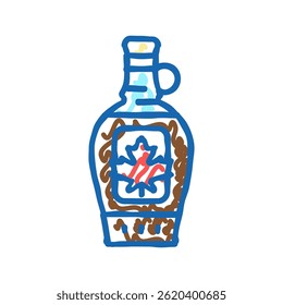maple syrup package doodle icon sketch vector. maple syrup package sign. isolated symbol illustration