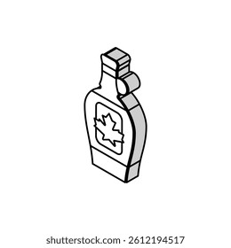 maple syrup package isometric icon vector. maple syrup package sign. isolated symbol illustration