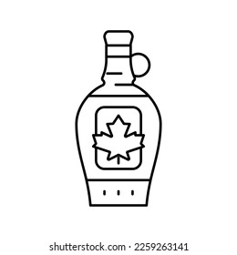 maple syrup package line icon vector. maple syrup package sign. isolated contour symbol black illustration