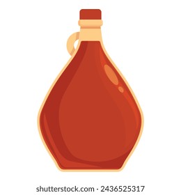 Maple syrup pot icon cartoon vector. Sweet product. Cooking sugar ingredient