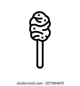 maple taffy line icon vector. maple taffy sign. isolated contour symbol black illustration