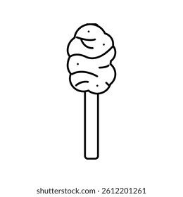 maple taffy line icon vector. maple taffy sign. isolated contour symbol black illustration