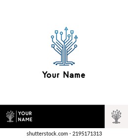 Maple Technology logo. Vector Electronic logo