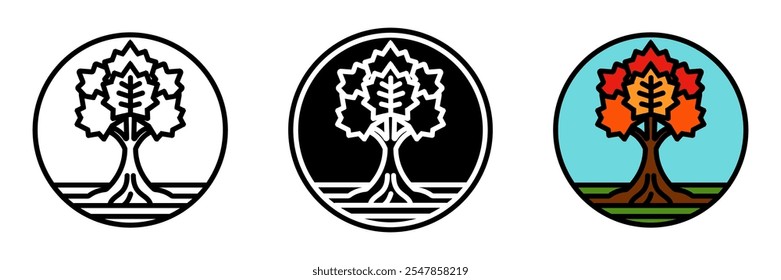 Maple Tree icon is a deciduous tree known for its beautiful leaves and sweet sap, used to produce maple syrup.