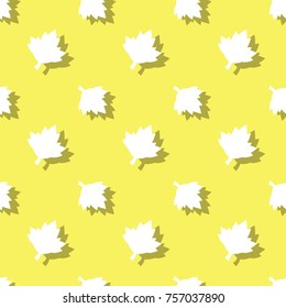 Maple Tree Leaf Floral Nature Seamless Pattern Background