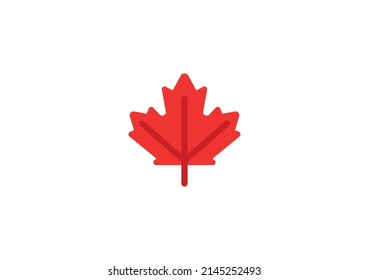 Maple Tree Leaf Vector Isolated Emoticon. Maple Leaf Icon