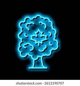 maple tree neon light sign vector. maple tree illustration
