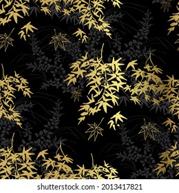 maple tree sketch vector japanese chinese design seamless