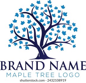 maple tree vector logo design download for your property business