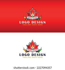 Diseño De Logotipo De Maple Valley - Diseño De Logotipo Deportivo Cultural Indio Y Estadounidense Con Formato Vector