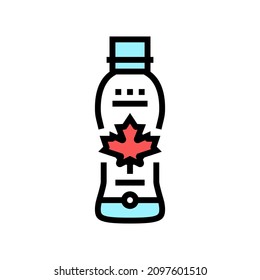 maple water bottle color icon vector. maple water bottle sign. isolated symbol illustration