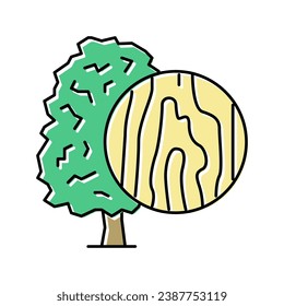 maple wood color icon vector. maple wood sign. isolated symbol illustration