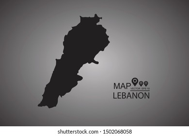 Map-Lebanon. Vector illustration eps 10.