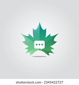 MapleChat logo icon design element vector