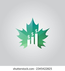 Elemento de diseño del icono del logotipo de contabilidad MapleFinance vector