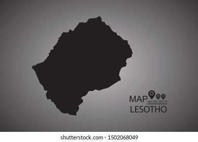 Map-Lesotho. Vector illustration eps 10.