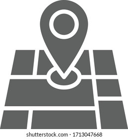 map,location icon vector illustration flat