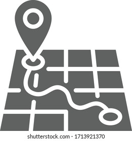 map,location icon vector illustration flat