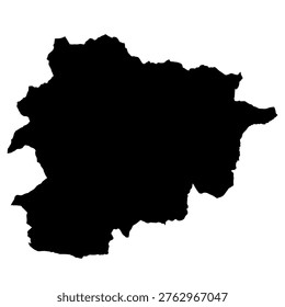 Mapmaker illustrated map of Andorra with detailed landmarks, roads, and geographic features in a clean, modern style