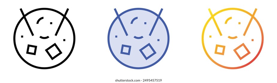 mapo tofu icon. Linear, Blue Fill and Gradient Style Design Isolated On White Background