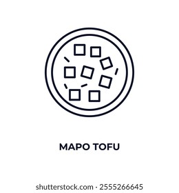 mapo tofu  outline icon. Linear vector from food concept. Thin line mapo tofu  icon isolated on white background