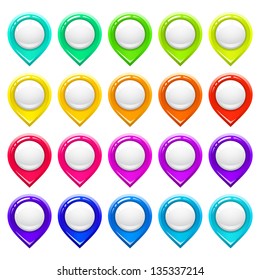 Mapping markers, vector illustration 10eps