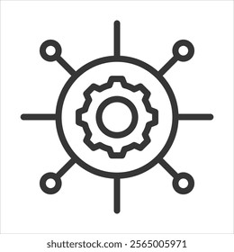 Mapping Outline Icon Vector Illustration