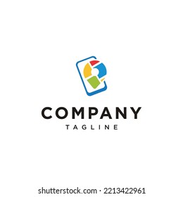 Mapping phone aplication logo vector template