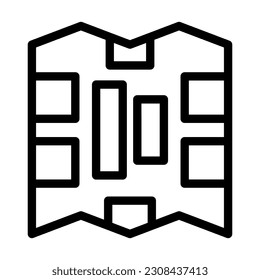 Mapping Vector Thick Line Icon For Personal And Commercial Use.
