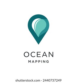 mapping with water drops, modern creative design logo concept