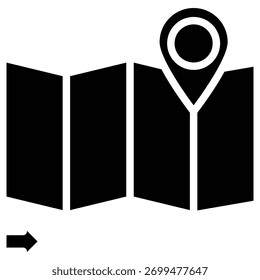 Icono de Web de mapeo en negrita